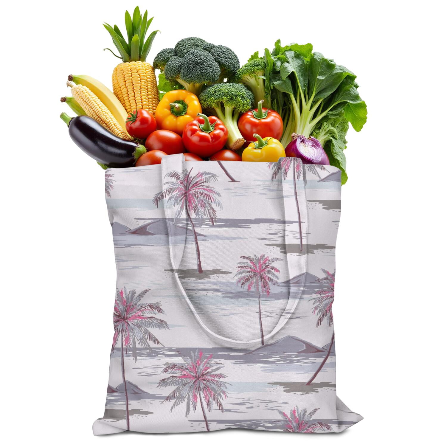 Tropical Hawaiian Big Pineapple Purse Print Leather Tote Bag