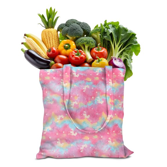 Reusable Canvas Tote Bag – Rainbow Tie-Dye Spiral Print – Boho Psychedelic Hippie Style Eco Cotton Tote – Vintage Retro Swirl Design for Women, Festivals & Everyday Use