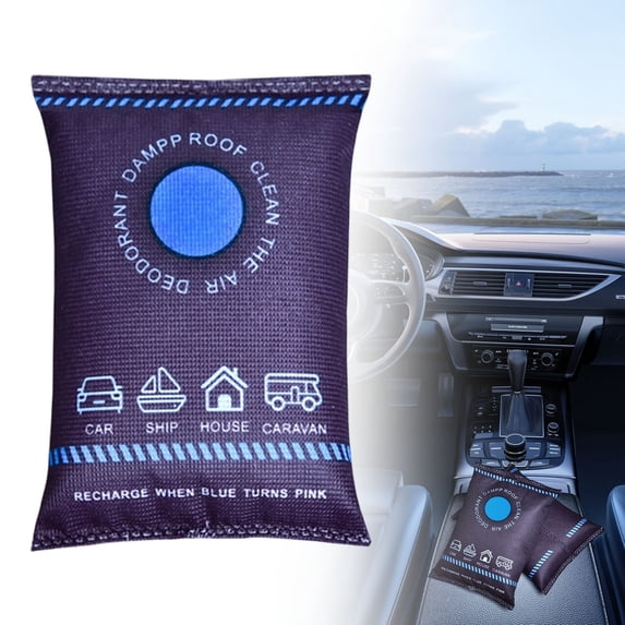 Rechargeable Silica Gel Car Dehumidifier, Microwave Fast Reactivated Desiccant Packets, Reusable Moisture Absorber Bag for Closet Basement Garage Storage, 1 Pcs, 5.11x3.54"