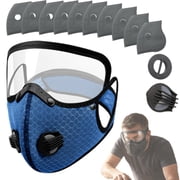 Reusable Carbon Filter Dust Mask With Eye Protection, Breathable 6-Layer Filtration for Woodworking, Cycling, Outdoor Work