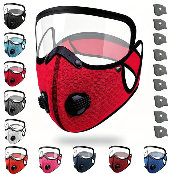 Reusable Carbon Filter Dust Mask with Goggles for Construction Mowing