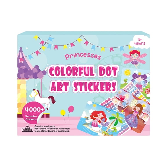 Reusable Cartoon Dot Art Sticker Art Project Set * Safe Paper Dot Art Activity Ideal For Home And Classroom