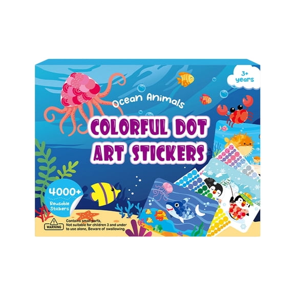 Reusable Cartoon Dot Art Sticker Art Project Set * Safe Paper Dot Art Activity Ideal For Home And Classroom