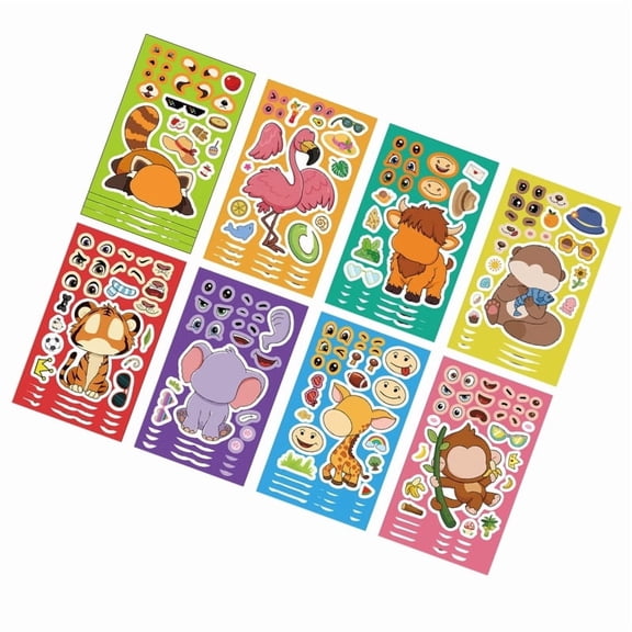 Reusable Cartoon Party Stickers For Laptop Phone Case Decoration PVC Not Residues