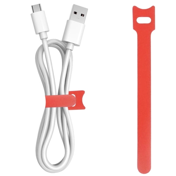 Reusable Cat Head Cable Ties for Cord Management, 15Cm Microfiber Nylon Fastener Cable Wrap, Red