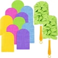 thumbnail image 1 of Reusable Chenille Microfiber Dust Duster with Removable Washable Cloth Covers, 360°Electrostatic Duster Refills, Multi-Surface Dusting Mop for Efficient Home Cleaning (2 Handle+10Refils), 1 of 7