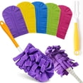 thumbnail image 1 of Reusable Chenille Microfiber Dust Duster - Washable 360° Electrostatic Duster with Removable Covers, Multi-Surface Dusting Mop Kit for Home Cleaning, 1 of 7