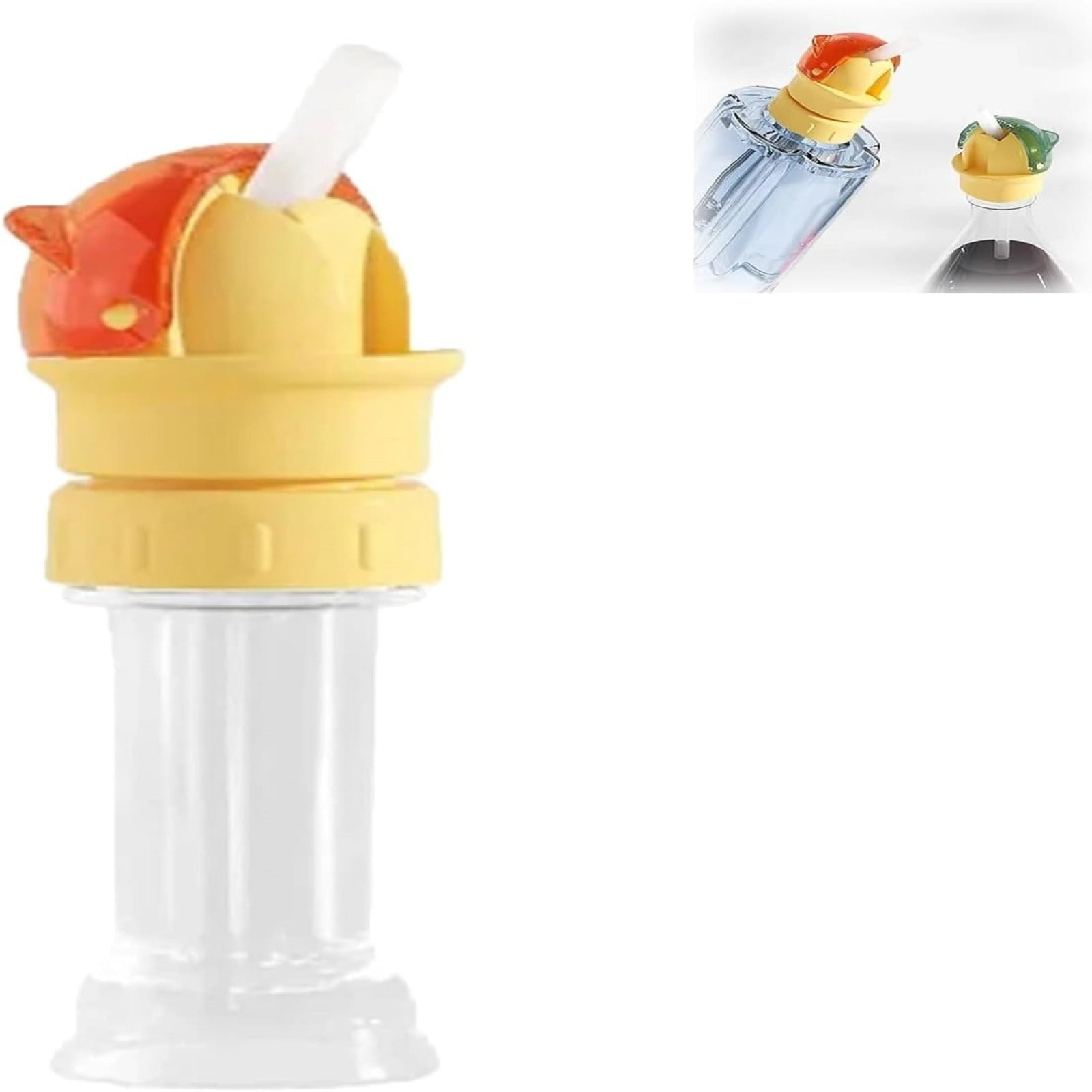 Reusable Children Beverage Water Bottle Straw Lid Water Bottle With Straw Lid Water Bottle Cover ...