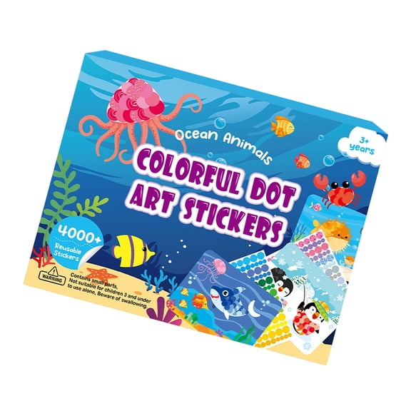 Reusable Children Cartoon Dot Art Stickers Project Kids Safe Paper Dot Art Activity Ideal For Home And Classroom