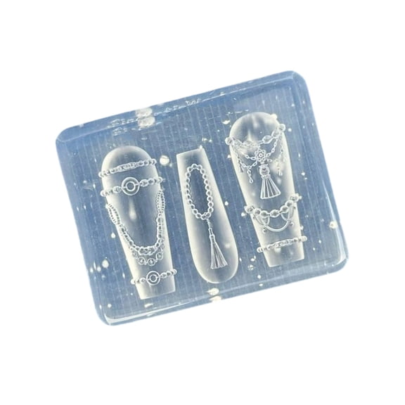 Reusable Chinese Knot Embossing Mold Flexible Silicone Stamp Suitable for Nails Art Designs and Resin Craft Projects