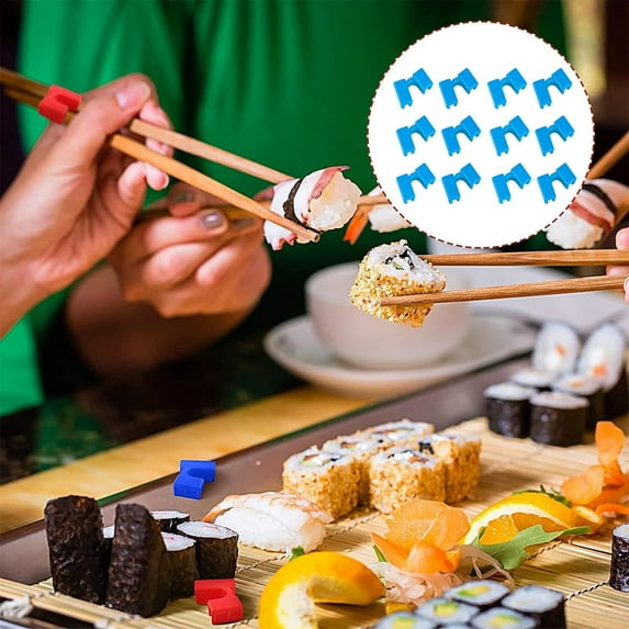 Reusable Chopstick Training Helper Interchangeable Learning Tools for Kids and Beginners Easy Grip Practice Aid 12PCS