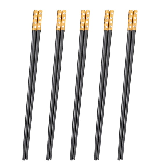 Reusable Chopsticks Dishwasher Safe, Non-Slip Chop Sticks Set,golden,golden，G105447