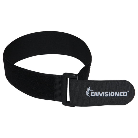 Reusable Cinch Straps 2" x 100" - 2 Pack - Hook and Loop Straps (Black)