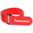 thumbnail image 1 of Reusable Cinch Straps 2" x 100" - 2 Pack - Hook and Loop Straps (Neon Red), 1 of 5