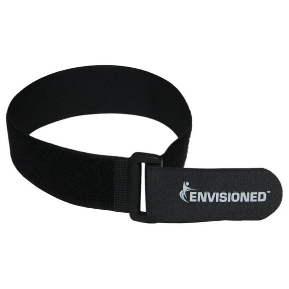 Reusable Cinch Straps 2" x 72" - 2 Pack - Hook and Loop Straps (Black)