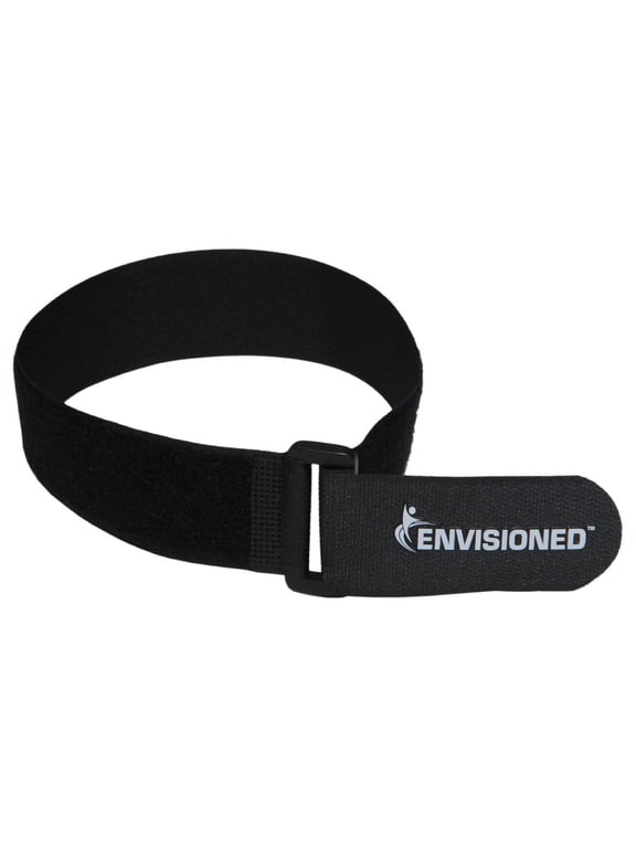 Reusable Cinch Straps 2" x 72" - 2 Pack - Hook and Loop Straps (Black)