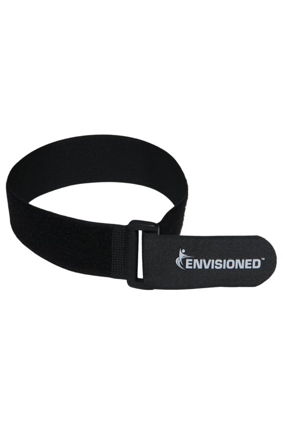 Reusable Cinch Straps 2" x 72" - 2 Pack - Hook and Loop Straps (Black)