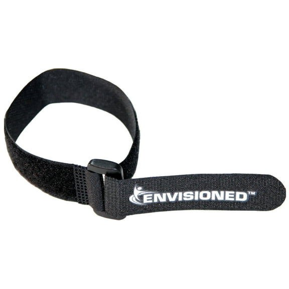 Reusable Cinch Straps Combo Pack - Multipurpose Quality Hook and Loop Securing Straps - 12 Pack 3 of Each Size (3/4"x8", 1"x12", 1"x15", 1"x20") - Plus 2 Free Bonus Reusable Cable Ties
