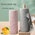 thumbnail image 1 of Reusable Cleaning Wipe Household Microfiber Towel Rolls Dish Rags Wash Paper Towel Replacement Grey, 1 of 6