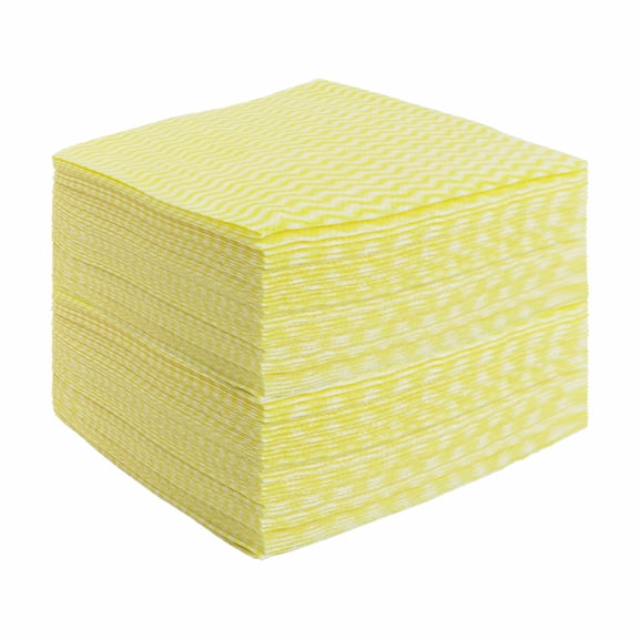 Reusable Cleaning Wipes, Handy Dish Towels for Kitchen and Office - Disposable Dish Towels for Washing Dishes - Multi Purpose Wash Cloths, Kitchen Essentials, 12 x 12 in, 50 Pack Yellow