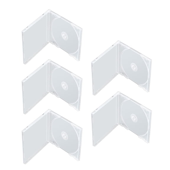 Reusable Clear CDs DVDs Case With Double Disc Capacity Shatterproof PP Construction Organizers Case Easy To Organize