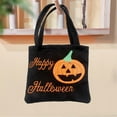 thumbnail image 1 of Reusable Cloth Bags with Handle, Cute Halloween Theme Candy Bags, Halloween Trick or Treat Tote Bags for Party Gifts (Black/1 Pcs) 7.87x7.87x5.11", 1 of 6
