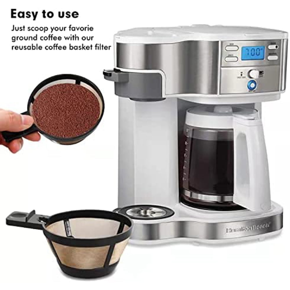  Hamilton Beach Coffeemaker Water Filter Replacement Pods and  Handle, Charcoal, 2-Pack (80674R) & Hamilton Beach (47950) Coffee Maker  with 12 Cup Capacity & Internal Storage Coffee Pot, Brewstation,: Home &  Kitchen