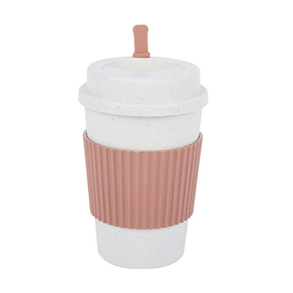 Reusable Coffee Cup with Leak Proof Cover, Eco Friendly Straw and Plastic Drinkware, Insulated Travel Mug for Hot and Cold Beverages, Portable Home and Office Cup, Sustainable Beverage Container