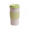 thumbnail image 1 of Reusable Coffee Cup with Lid and Sleeve | Wheat Fiber Portable Travel Mug | Dishwasher Safe, Zero Waste, Plastic Free with Leak-Proof, 1 of 4