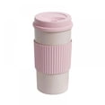 thumbnail image 1 of Reusable Coffee Cup with Lid and Sleeve | Wheat Fiber Portable Travel Mug | Dishwasher Safe, Zero Waste, Plastic Free with Leak-Proof, 1 of 5