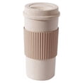 thumbnail image 1 of Reusable Coffee Cup with Lid and Sleeve | Wheat Fiber Portable Travel Mug | Dishwasher Safe, Zero Waste, Free with Leak-Proof, 1 of 4