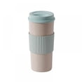 thumbnail image 1 of Reusable Coffee Cup with Lid and Sleeve | Wheat Fiber Portable Travel Mug | Dishwasher Safe, Zero Waste, Plastic Free with Leak-Proof, 1 of 4