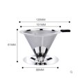 thumbnail image 1 of Reusable Coffee Filter Holder Double Layer Stainless Steel Coffee Tea Strainer Coffee Accessories Coffee Making Tool (With base), 1 of 7