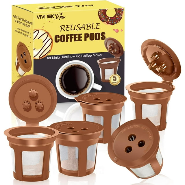 Reusable Coffee Filter for Ninja Coffee Maker 4 Cone Filter for Ninja Dual Brew Cof Perfect