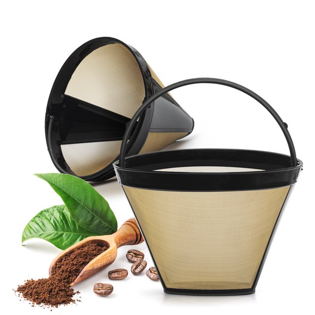 Reusable Coffee Filters Basket, 2 Packs Stainless Steel Mesh Coffee
