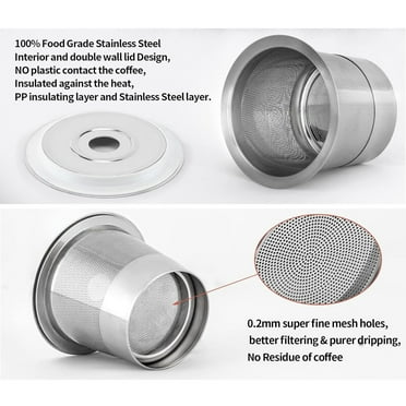 Reusable Coffee Pods for Keurig 1.0: Stainless Steel Refillable K Cup - Reusable Coffee Filter for Keurig 1.0 Coffee Maker, Permanent-1PC