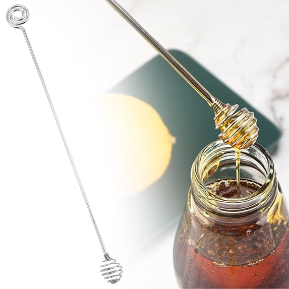 Reusable Coffee Stirrers Stainless Mixing Sticks Bartender Stirrers With Sturdy Material Drink Accessory With Decorative Design Multi Function Tool For Drinks Mixing Bar(Coil Style)