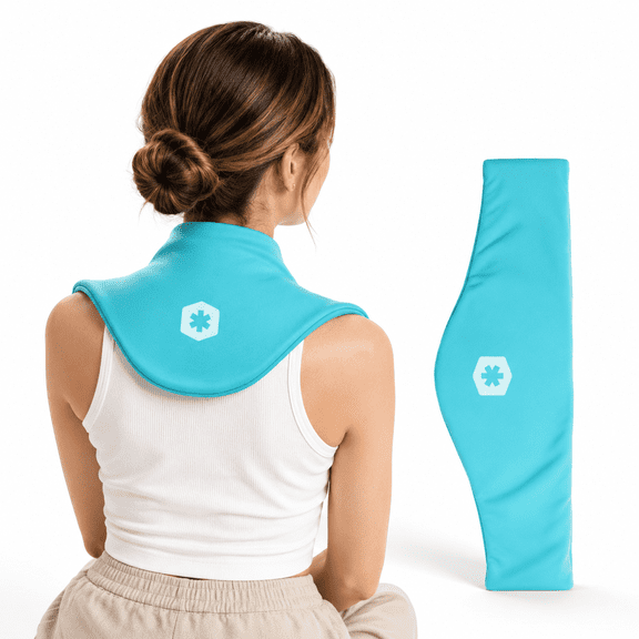 Reusable Cold Pack with Fabric Cover, Standard 7 x 28 Inch Blue