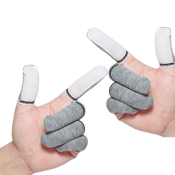 Reusable Comfortable Finger Protectors Sleeves Cover Crafted from Soft Cotton Fabric With PVC Grip Dots For Labor Safety