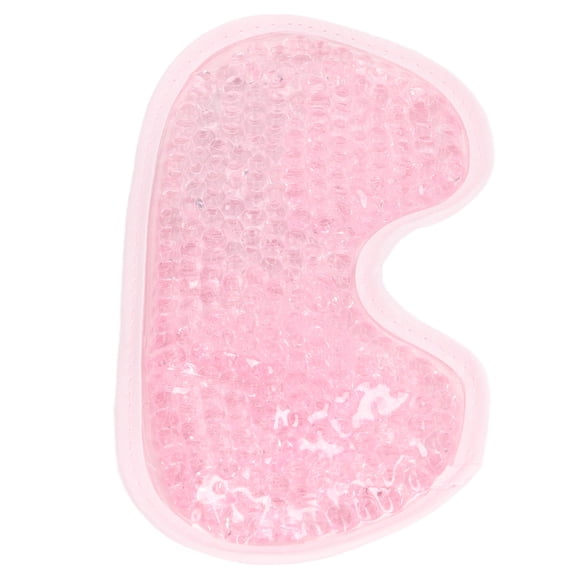 Reusable Cooling Eye Mask Plush Back Hot Cold Compress Gel Ice Packs for Stress Relief Sleep Aid 7.7 inches / 19.5 cm Comfort Fit Pink