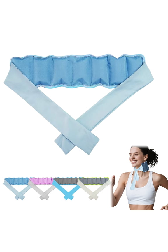 Reusable Cooling Neck Wrap Ice Bandana Freezable Neck Ice Pack Gel Cooling Bandana For Running And Outdoor Hot Weather Neck Cooler For Summer Heat Use