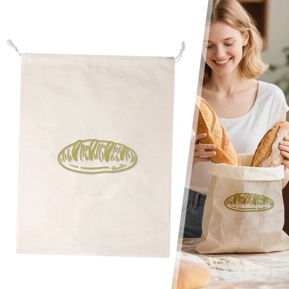 Reusable Cotton Bread Bag for Homemade Sourdough, 40X30Cm Linen Bpa-Free Proofing Bag, Keeps Bread Fresh in Fridge Or Freezer for Storage (Style C)
