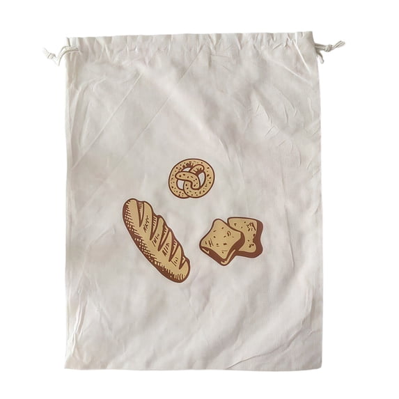 Reusable Cotton Bread Bag for Homemade Sourdough, Extra Large 15 x 12.3 Inch Storage Sack, Keeps Bakery Fresh Longer, Bread Pouch