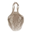 thumbnail image 1 of Reusable Cotton Mesh Produce Bags, Washable Net Grocery Shopping Tote, Breathable String Market Bags, Vegetable Fruit Storage, Lightweight Portable Carry Bags for Picnic Pantry, Long Handle Tote, 1 of 7