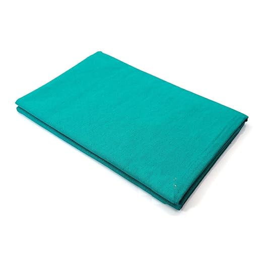 Reusable Cotton Plain Drape Sheet (Size: 36Inch X 72Inch, Colour: Green)-2