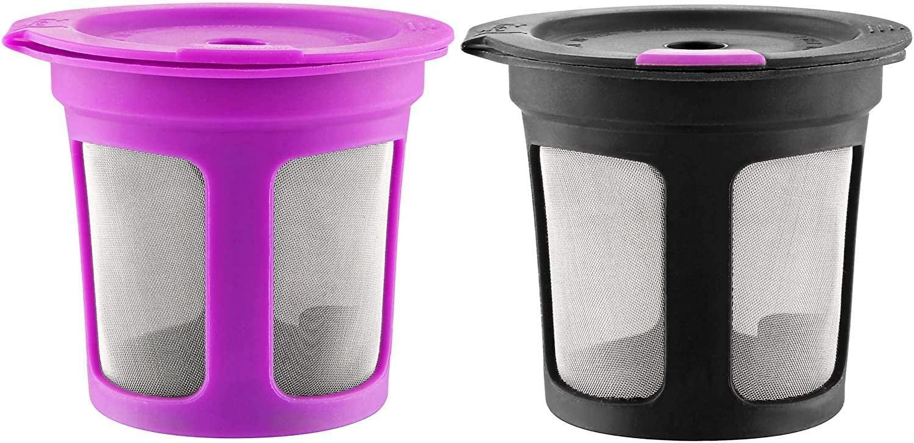 Reusable Cups for Keurig K Cup 2.0 1.0 Coffee Maker Refillable Filter Pods Pack of 2 Purple Black black Walmart