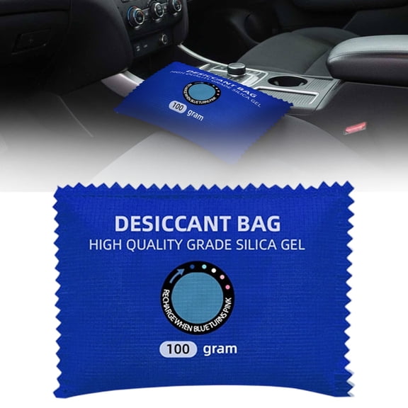 Reusable Dehumidifier Bag for Car Interior, Wardrobe, Closet, Basement, RV Storage - Portable Moisture Absorber with Microwave Recharge, Prevents Condensation and Mold (Blue)