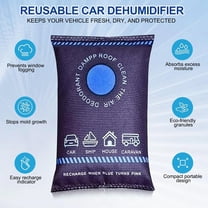 Reusable Dehumidifier Bags, All-Purpose Moisture Absorbers, Car Moisture Absorber for Window Interior, Car Dehumidifier, Safe Dehumidifier Bag for Car RV Home Wardrobe Closet Basement, 1 Pack(100g)