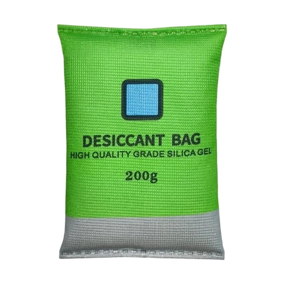 Reusable Dehumidifier Bags, Moisture Absorber for Car Interior, Portable Compact Condensation Prevention for Wardrobe, Closet, Basement, Rv, 1Pc, Multicolor, Microwave Safe(Green-200g,5.9x4.3")