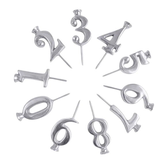 Reusable Digital Number Cake Candle Holders Adjustable Stand Topper Decorations for Birthday Party Celebrations 10PCS
